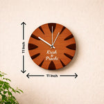 Personalized Couple Name Wooden Wall Clock – Custom Engraved 11 Inch Decorative Wall Clock | Love Craft Gifts
