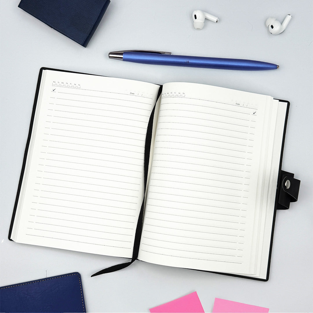 Personalized A5 PU Leather Notebook with Custom Name | Premium Executive Journal Gift for Professionals, Students & Corporate Gifting - 5.8x8.3" | Love Craft Gifts™