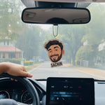 Personalized Cartoon Car Hanger – 2×3" (Custom Face + Name)| Love Craft Gifts