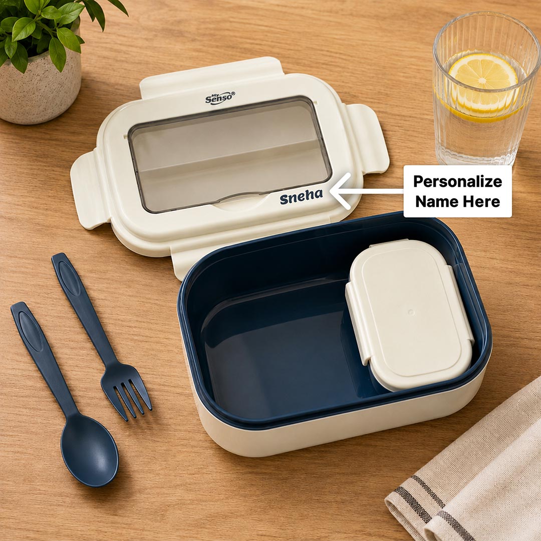 Personalized Max Senso Cookie Lunch Box with Custom Name | Leak-Resistant School Tiffin Gift for Kids - 500ml | Love Craft Gifts™