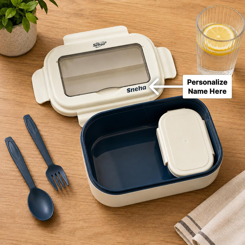 Personalized Max Senso Cookie Lunch Box with Custom Name | Leak-Resistant School Tiffin Gift for Kids - 500ml | Love Craft Gifts™