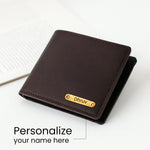 Personalized Leather Wallet with Name Plate | Love Craft Gifts