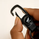 Premium Black Metal Keychain with Initial or Logo Customization | Love Craft Gifts