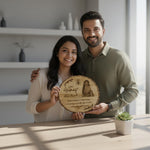 Customized Wooden Engraved Slice – Photo, Name & Message for Any Occasion | 8.5 x 8.5 inch | Love Craft Gifts