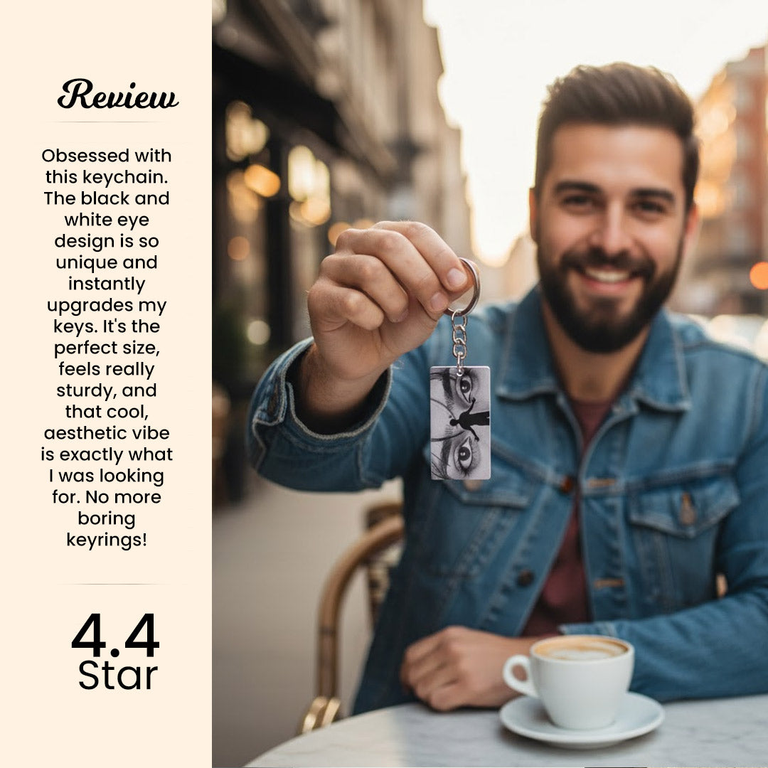 Spotify Customized Eye Keychain – 2×1" | Love Craft Gifts