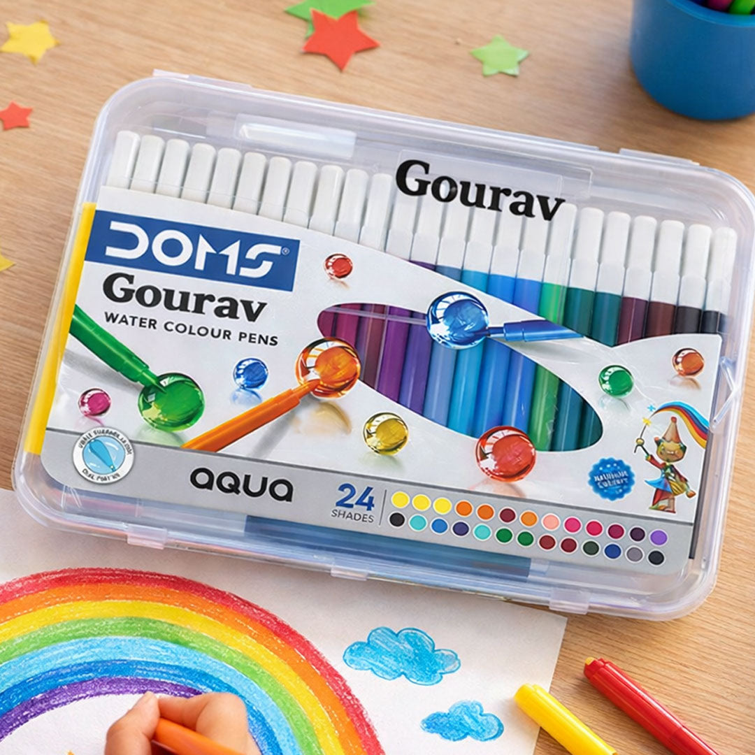 Personalized DOMS Aqua Watercolour Sketch Pen Set – 24 Shades | Love Craft Gifts