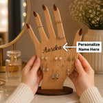 Personalized Wooden Jewellery Organizer Stand with Custom Name for Girls & Women 5x8" | Love Craft Gifts™
