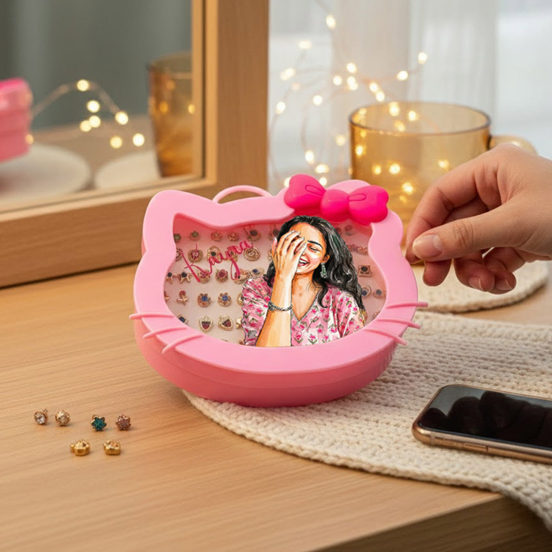 Personalized Kitty Ring Box with Name & Cartoon Illustration | Love Craft Gifts