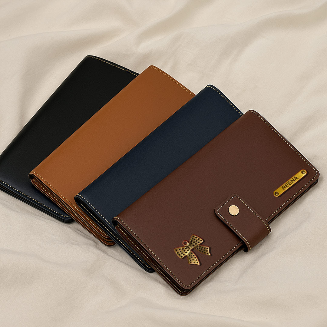 Personalized Women’s Leather Wallet – Custom Name Gift with Charm Accent | Love Craft Gifts