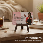 Personalized Photo & Message Mini Table Stand (7×4 Inch) | Love Craft Gifts
