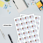 Personalized Cute Mermaid Ocean Kids Name Slips (2x3 Inch, 28 Stickers) – Custom Name & Photo School Labels | Love Craft Gifts