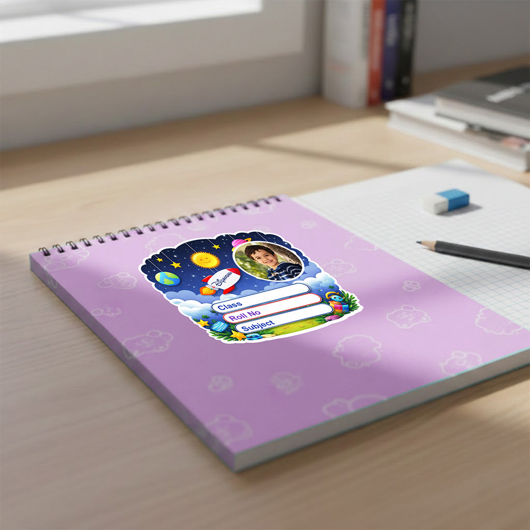 Personalized Space Rocket Theme Kids Name Slips (2x3 Inch, 28 Stickers) – Custom Name & Photo School Labels | Love Craft Gifts