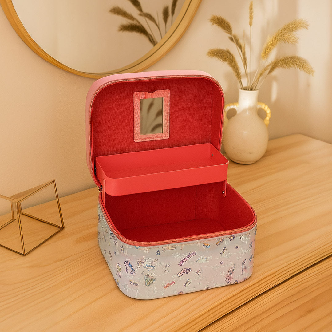 Personalized Pink Jewellery Storage Box with Patterned Base | Love Craft Gifts