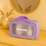 Personalized Purple Travel & Storage Bag with Transparent Window | Love Craft Gifts