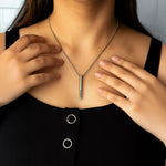 Custom Name Pendant Necklace – Personalized Vertical Bar Jewelry for Men & Women | Love Craft Gifts