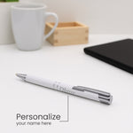 Personalized Premium White Pen with Name Engraving | Love Craft Gifts
