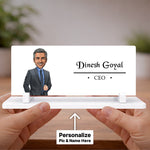 Personalized Acrylic CEO Desk Name Plate | Custom Office Table Name Sign Gift for Professionals & Business Leaders - 7x3" | Love Craft Gifts™