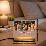 Personalized Couple LED Photo Frame 8x6" with Name & Picture | Romantic Acrylic Night Lamp Gift | Love Craft Gifts™