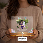 Personalized Puzzle Couple LED Acrylic Lamp with Custom Photo & Name | Romantic Anniversary Gift for Couples - 8x6" | Love Craft Gifts™