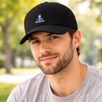 Personalized Photo Printed Black Cap – Custom Name & Picture Adjustable Baseball Hat for Men & Boys | Love Craft Gifts