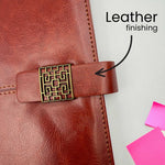 Personalized Premium A5 PU Leather Diary with Custom Name & Logo Engraving | Elegant Office Journal Gift for Men, Women & Professionals | Love Craft Gifts™