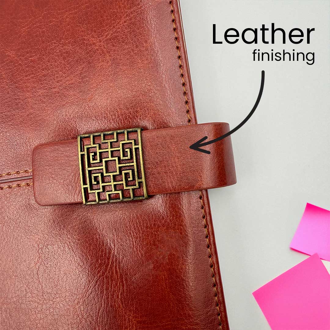 Personalized Premium A5 PU Leather Diary with Custom Name & Logo Engraving | Elegant Office Journal Gift for Men, Women & Professionals | Love Craft Gifts™