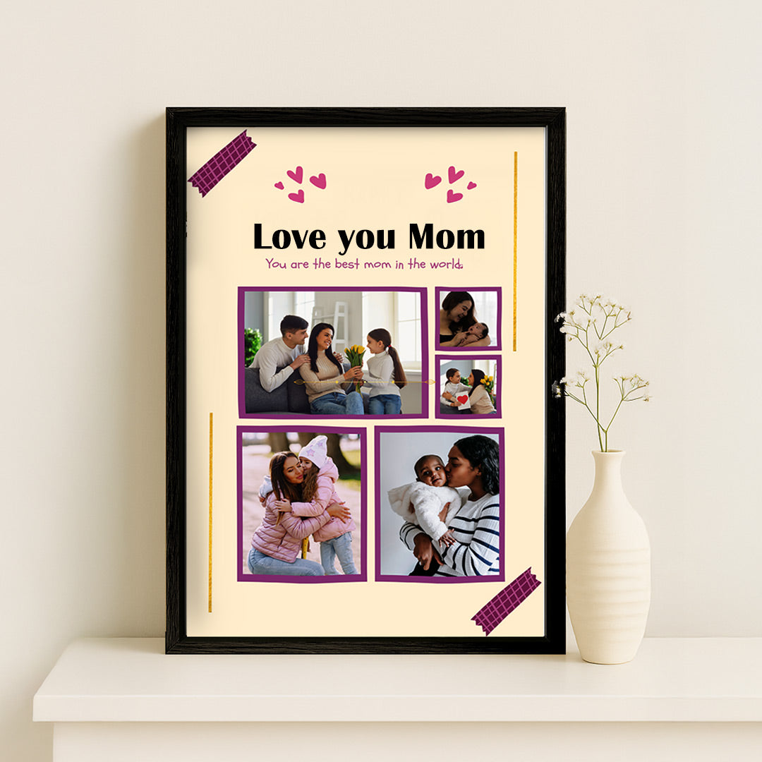 Love You Mom Photo Collage Frame – Custom Mother’s Day Gift | Love Craft Gifts