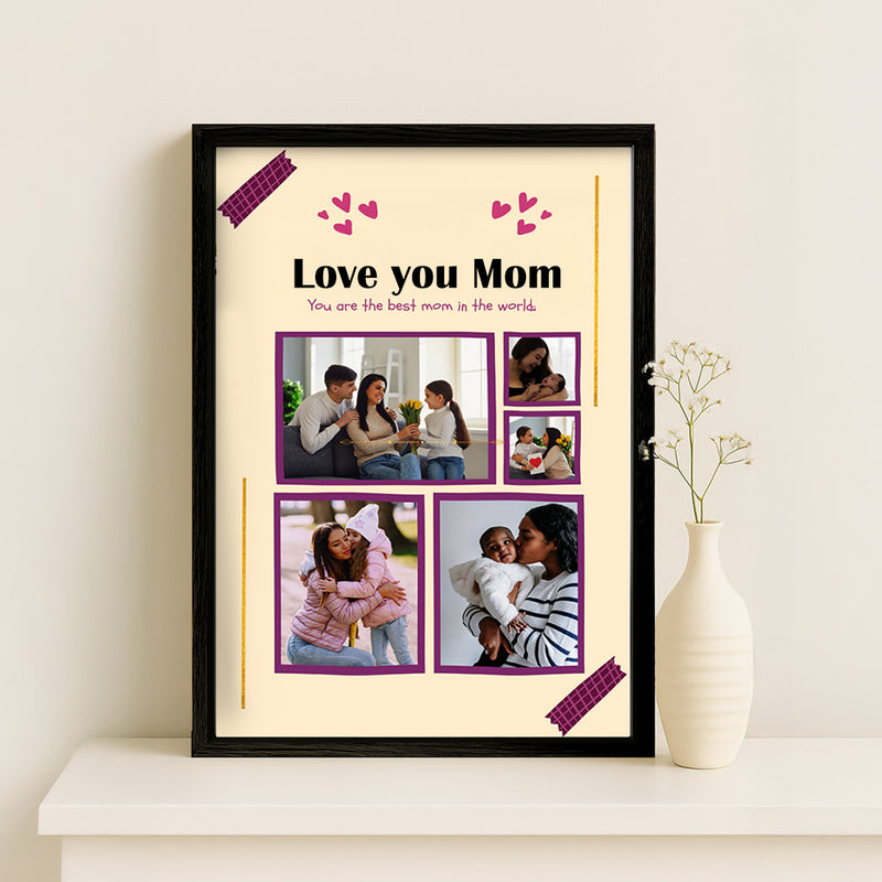 Love You Mom Photo Collage Frame – Custom Mother’s Day Gift | Love Craft Gifts