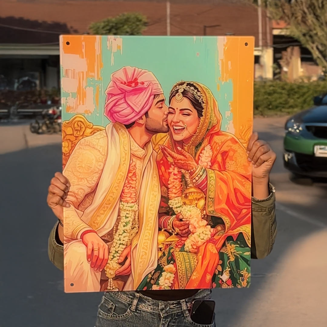 Customized Wedding Photo Acrylic Wall Frame – Premium Gloss Finish | Love Craft Gifts