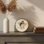 Personalized Wooden Slice (8×8 Inch) with Portrait Art | Love Craft Gifts