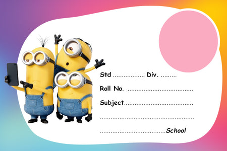 Customized Minions Name Slips  | 12x18" Sheet with 36 Labels