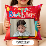 Personalized Happy Birthday Cushion with Custom Photo | Love Craft Gifts