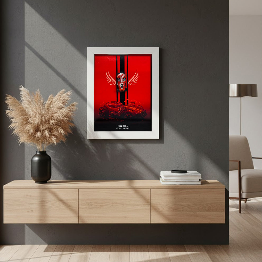 Customized Hot Wheels Name Frame – Personalized 12×8 Inch Racing Car Wall Art | Love Craft Gifts