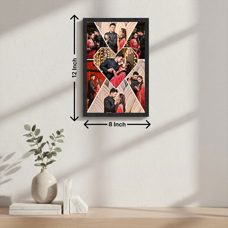 Personalized Couple Photo Collage Wall Frame | Custom Romantic Memory Picture Frame Gift Available in 8x12" to 24x36" | Love Craft Gifts™