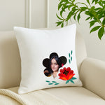 Personalized Photo Cushion with Floral Print | Love Craft Gifts
