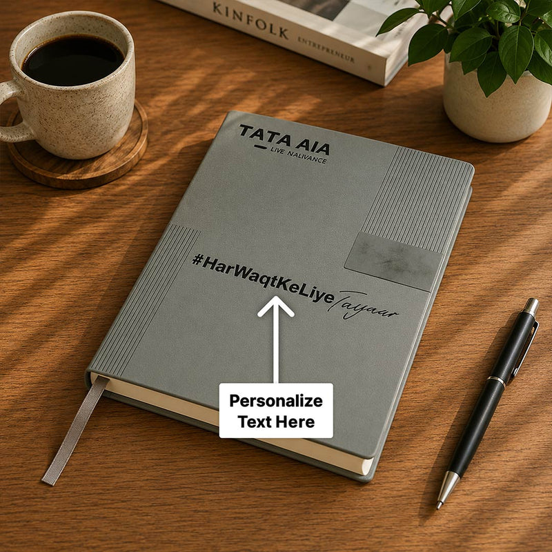 Personalized Executive Diary with Custom Text Engraving | Premium Hardbound Journal Gift for Professionals, Office Use & Corporate Gifting - A5 | Love Craft Gifts™