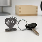 Personalized Heart-Shaped Metal Keychain | Love Craft Gifts