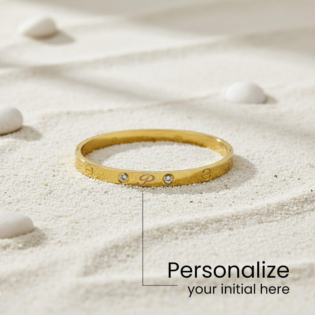 Personalized Initial Gold Bracelet for Women | Love Craft Gifts