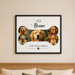 Personalized Pet Photo Collage Frame with Custom Pet Name | Emotional Dog Lover Gift for Pet Parents & Animal Lovers - Available in 8x12", 12x18", 18x24", 20x30" & 24x36" | Love Craft Gifts™