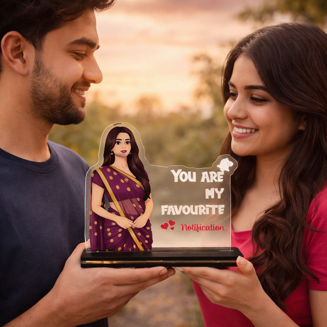 💖 You Are My Favourite Notification – Personalized Acrylic LED Photo Lamp | Love Craft Gifts