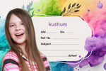Cute School Girl Name Slip