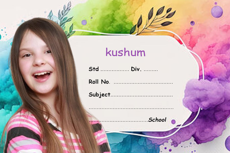 Cute School Girl Name Slip