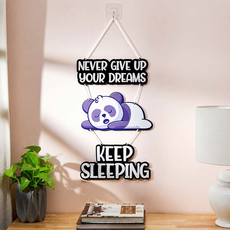 Cute Sleeping Panda Wall Hanging | Humorous Student & Study Room Decor | Love Craft Gifts™