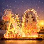 Personalized Kids Alphabet Name Acrylic LED Lamp (9×8 Inch) | Love Craft Gifts