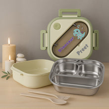 Personalized Green Dinosaur Stainless Steel Lunchbox