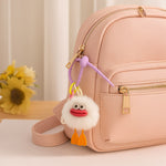 Fluffy Duck Bag Charm – Pink, Grey & White | Love Craft Gifts