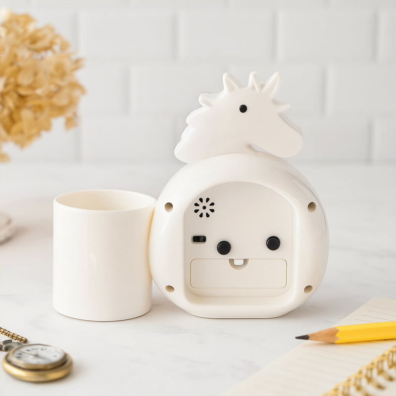 Personalized Unicorn Alarm Clock with Pen Holder | Love Craft Gifts