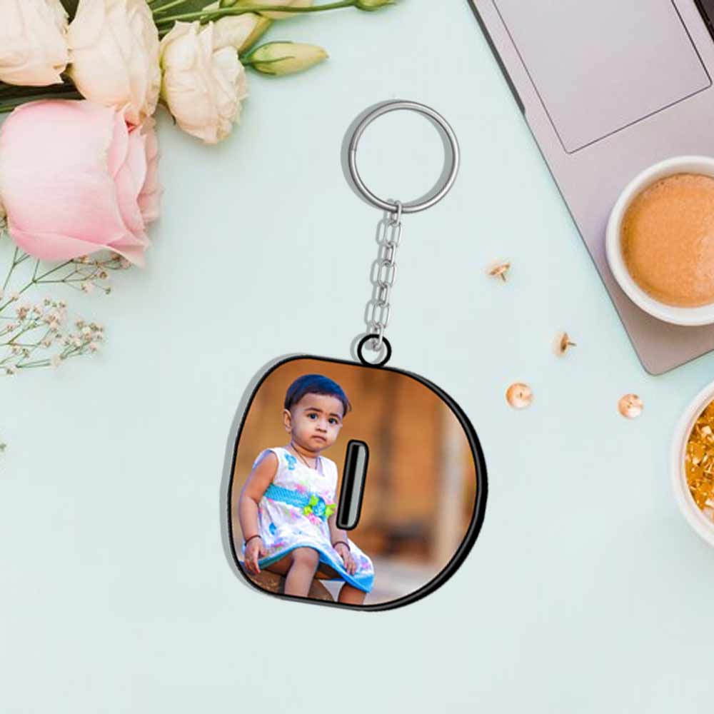 Alphabet Shape-Photo Printed Keychain | Love Craft Gifts - love craft gift