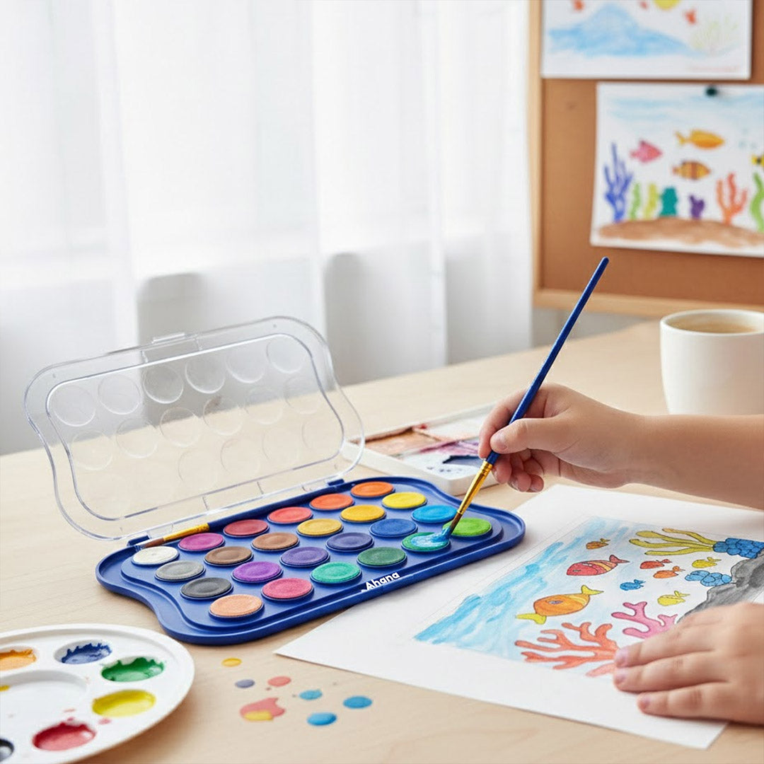 Personalized DOMS Aqua Colour Cakes – 24 Shades (30mm) | Love Craft Gifts