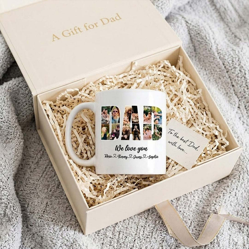 Dad Photo Collage Mug 250ml | Custom We Love You Family Gift | Love Craft Gifts™
